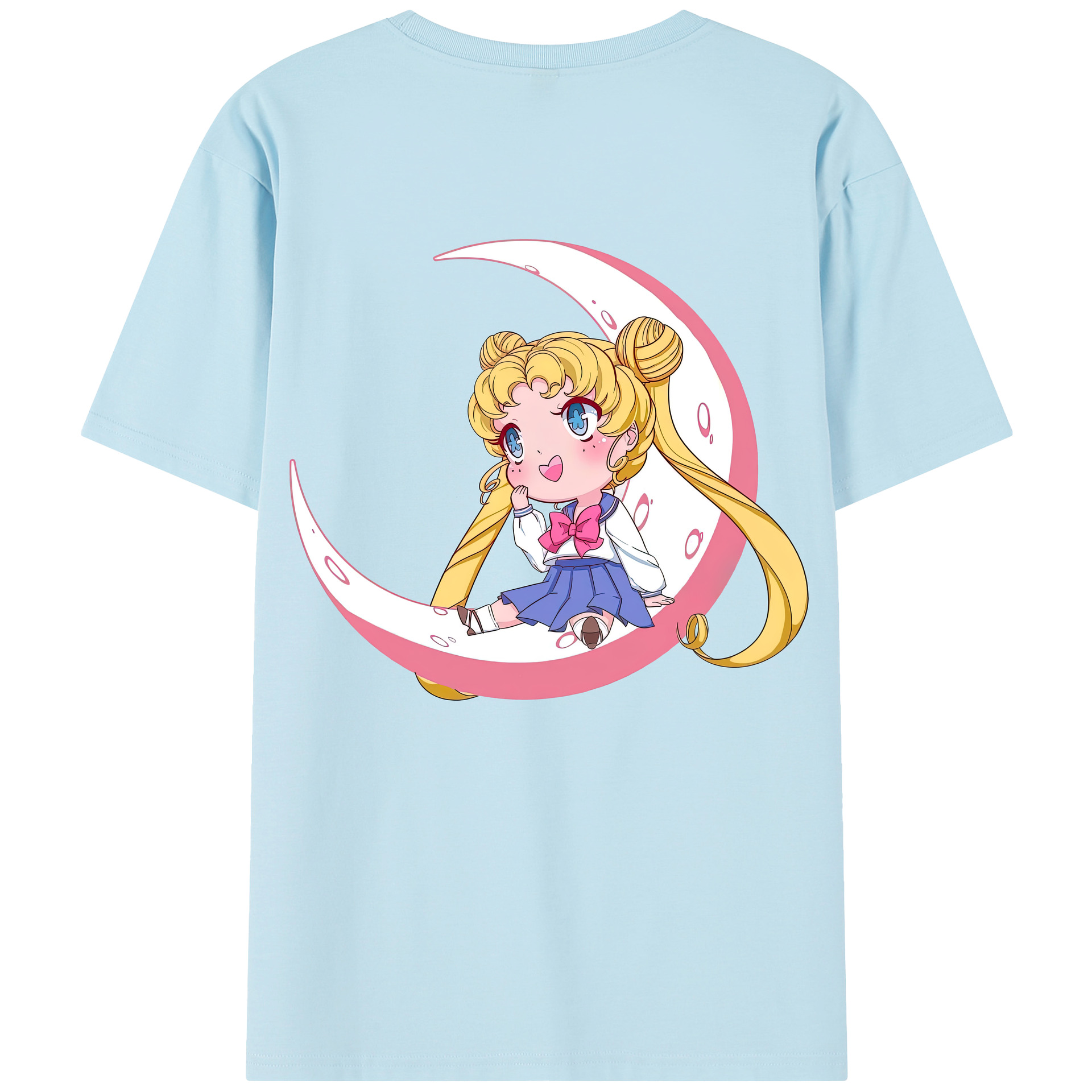 （画像用） 美少女戦士セーラームーン 愛野 美奈子 あいの みなこ Sailor Moon Aino Minako 綿100％半袖Tシャツ（背面プリント）
